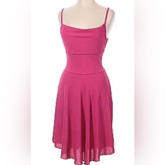 See You Monday | Fuchsia Midi Dress (M) - Picture 1 of 6